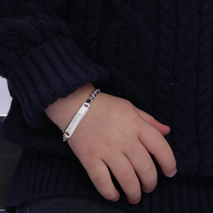 Cherished Moments Jewelry Bracelets 14K GoldPlated or Sterling Silver ID Bracelet for Kids with FREE EngravingClassic