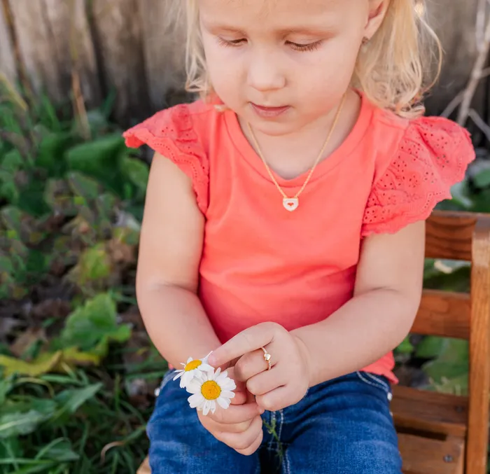 Cherished Moments Rings Little Girls GoldPlated Puff Heart Ring for Little Girls