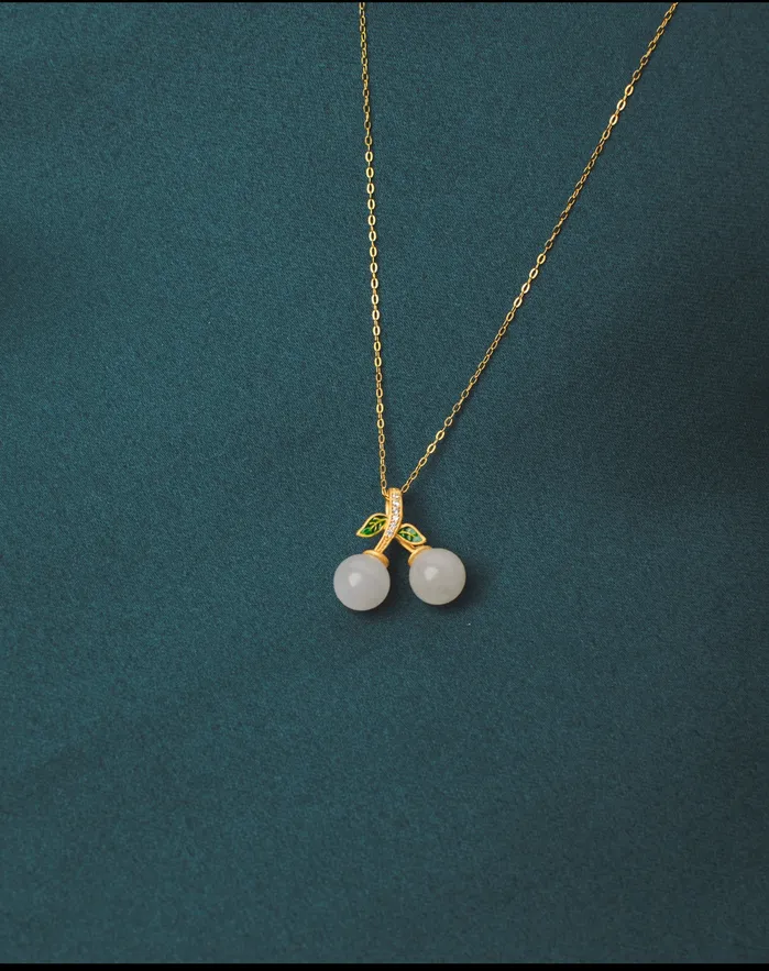 Cherry Jade Necklace Monarch and Muse Necklaces