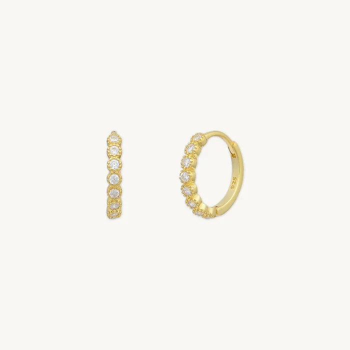 Classic Sapphire Huggie Earrings Camile Stone Earrings Classic Sapphire Huggie Earrings Camile Stone Earrings
