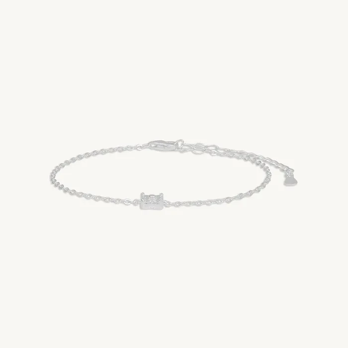 Clover Zirconia Chain Bracelet Camile Stone Bracelets Clover Zirconia Chain Bracelet Camile Stone Bracelets