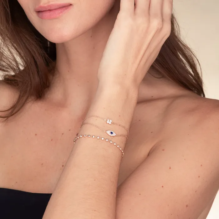 Clover Zirconia Chain Bracelet Camile Stone Bracelets Clover Zirconia Chain Bracelet Camile Stone Bracelets