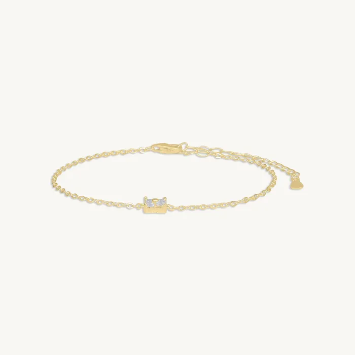 Clover Zirconia Chain Bracelet Camile Stone Bracelets Clover Zirconia Chain Bracelet Camile Stone Bracelets