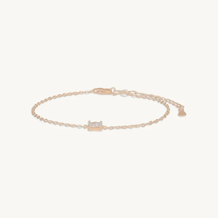 Clover Zirconia Chain Bracelet Camile Stone Bracelets Clover Zirconia Chain Bracelet Camile Stone Bracelets