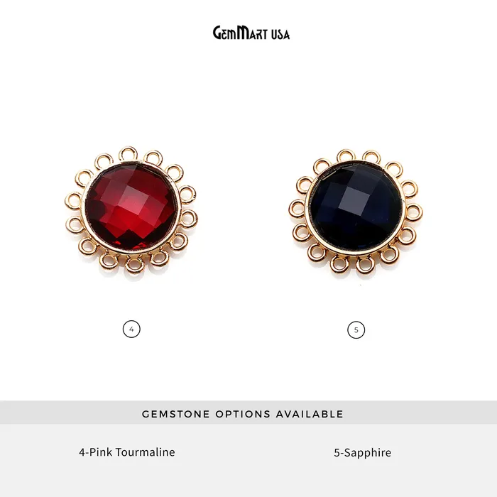 DIY Gemstone Gold Plated 22mm Round Chandelier Connector 1PC GemmartUSA PreStyled Sets DIY Gemstone Gold Plated 22mm Round Chandelier Connector 1PC GemmartUSA PreStyled Sets
