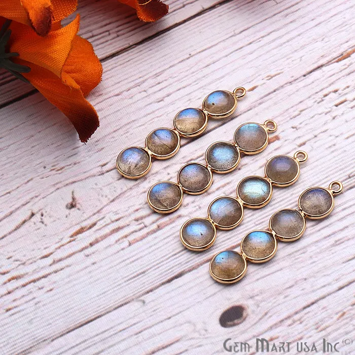 DIY Labradorite 43x8mm Gold Plated Chandelier Finding Component GemmartUSA PreStyled Sets