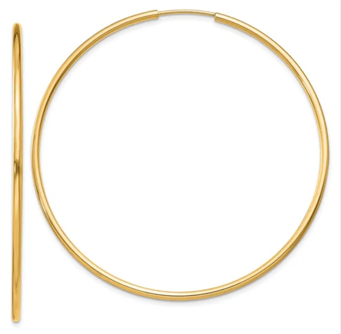 Earrings 14k Yellow Gold Endless Hoop Earrings Stuller