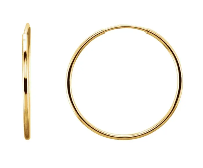 Earrings 14k Yellow Gold Endless Hoop Earrings Stuller Earrings 14k Yellow Gold Endless Hoop Earrings Stuller