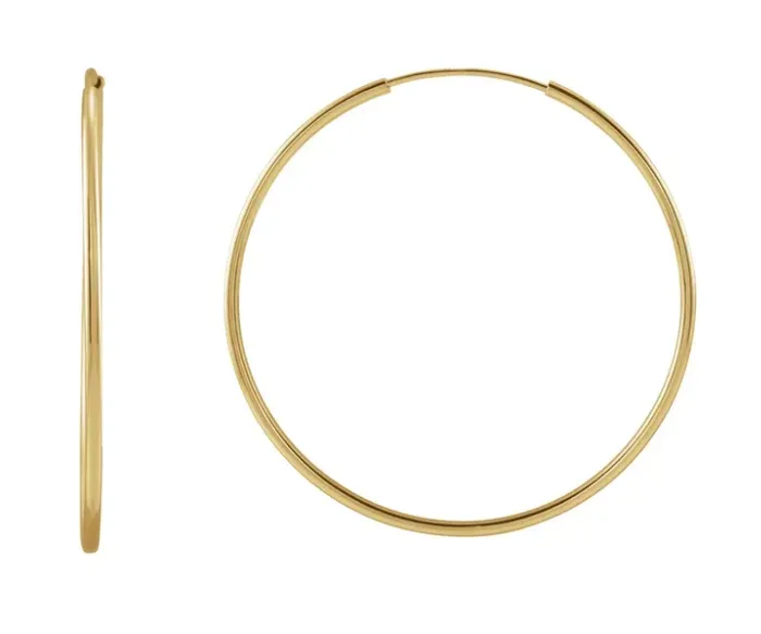 Earrings 14k Yellow Gold Endless Hoop Earrings Stuller Earrings 14k Yellow Gold Endless Hoop Earrings Stuller