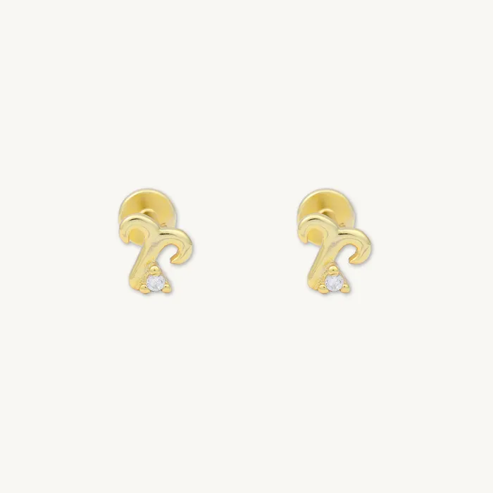 Earrings Aries Zodiac Star Sign Flat Back Earrings Camile Stone