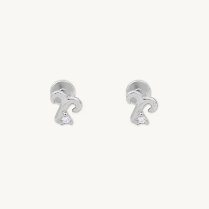 Earrings Aries Zodiac Star Sign Flat Back Earrings Camile Stone