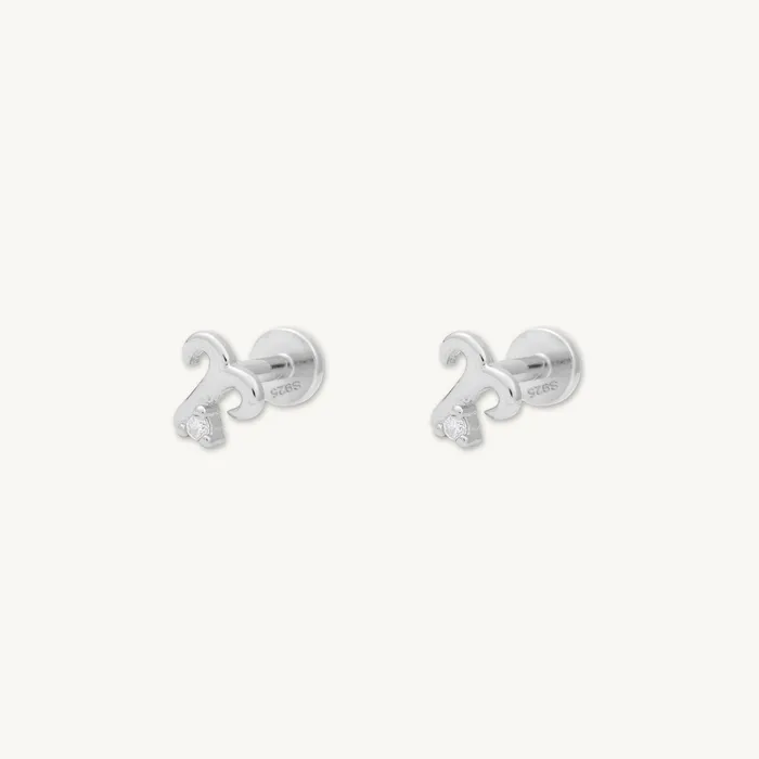 Earrings Aries Zodiac Star Sign Flat Back Earrings Camile Stone