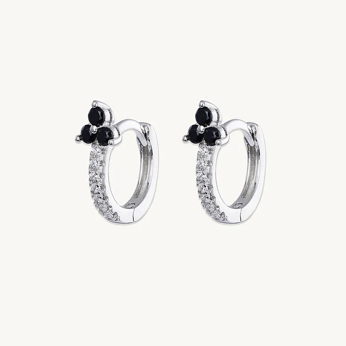 Earrings Camile Stone Black Lotus Sapphire Hoop Earrings Earrings Camile Stone Black Lotus Sapphire Hoop Earrings