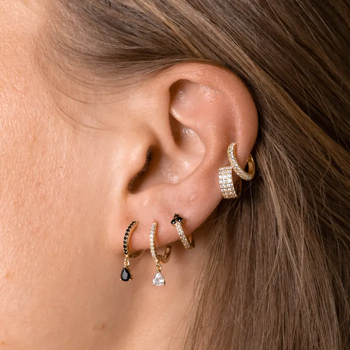Earrings Camile Stone Black Lotus Sapphire Hoop Earrings Earrings Camile Stone Black Lotus Sapphire Hoop Earrings