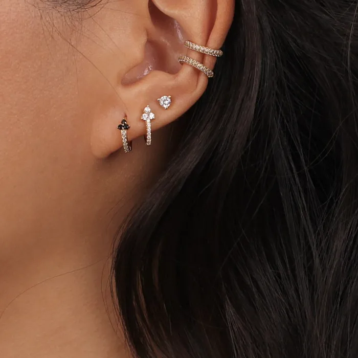 Earrings Camile Stone Black Lotus Sapphire Hoop Earrings Earrings Camile Stone Black Lotus Sapphire Hoop Earrings