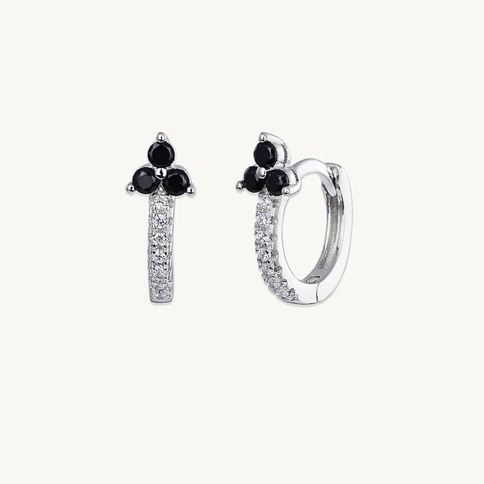 Earrings Camile Stone Black Lotus Sapphire Hoop Earrings Earrings Camile Stone Black Lotus Sapphire Hoop Earrings