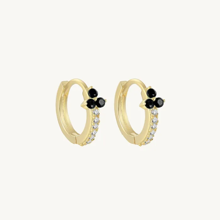 Earrings Camile Stone Black Lotus Sapphire Hoop Earrings Earrings Camile Stone Black Lotus Sapphire Hoop Earrings