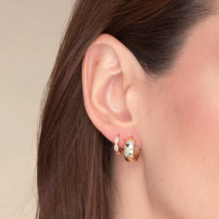 Earrings Camile Stone Bold Thick Statement Huggie Earrings