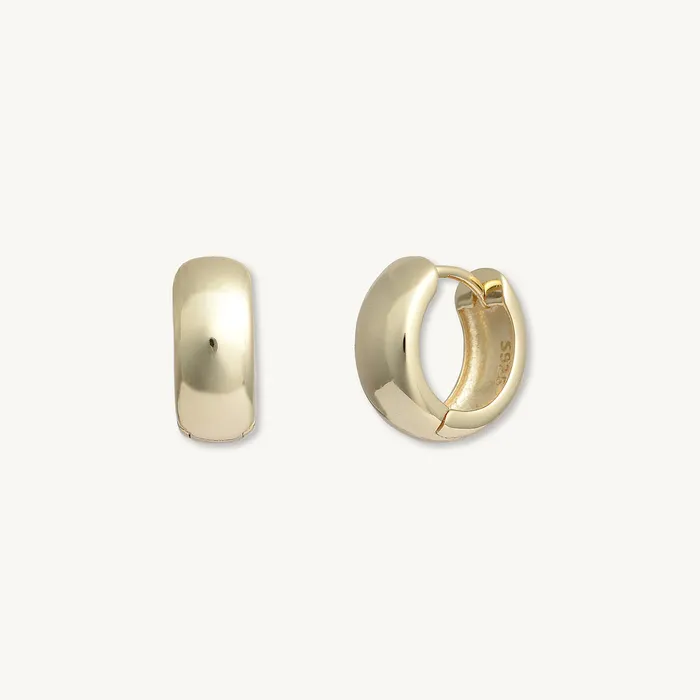 Earrings Camile Stone Bold Thick Statement Huggie Earrings