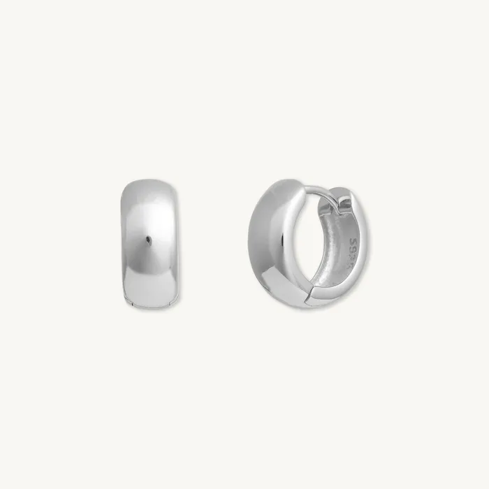 Earrings Camile Stone Bold Thick Statement Huggie Earrings