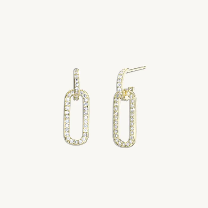 Earrings Camile Stone Interlocking Sapphire Earrings
