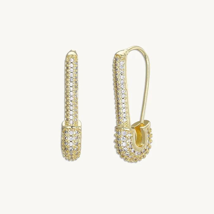 Earrings Camile Stone Paper Pin Clip Earrings