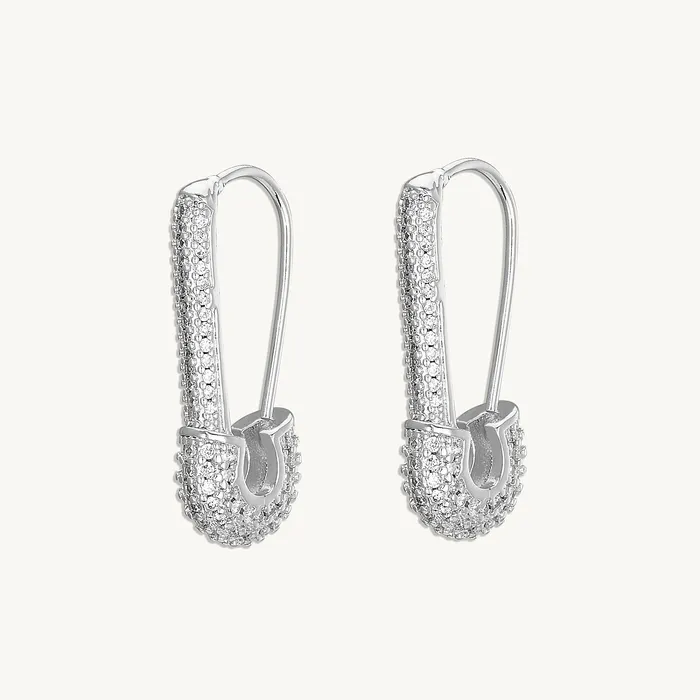 Earrings Camile Stone Paper Pin Clip Earrings