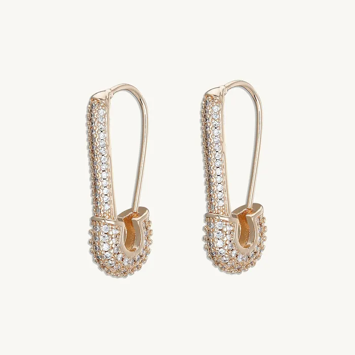 Earrings Camile Stone Paper Pin Clip Earrings