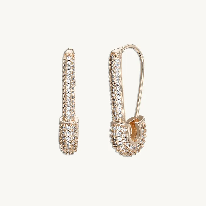 Earrings Camile Stone Paper Pin Clip Earrings