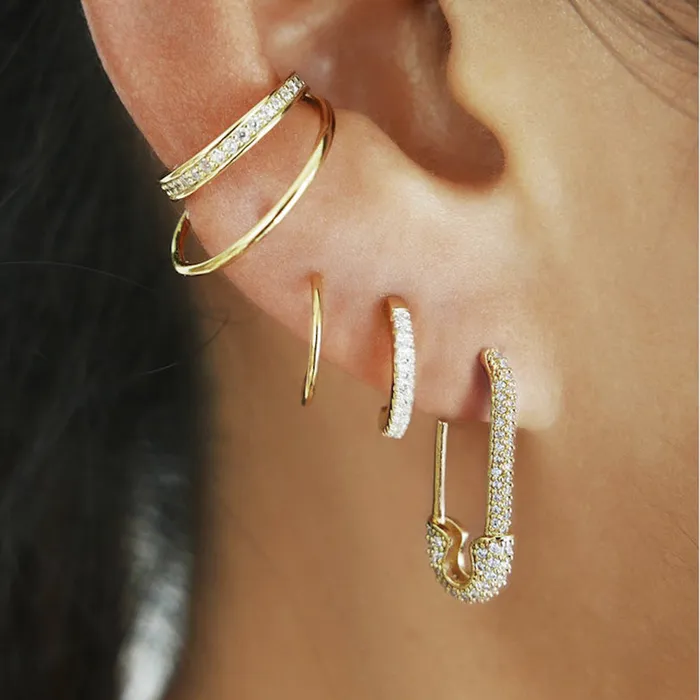 Earrings Camile Stone Paper Pin Clip Earrings