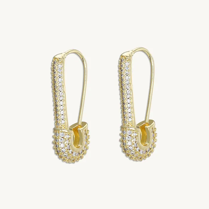 Earrings Camile Stone Paper Pin Clip Earrings
