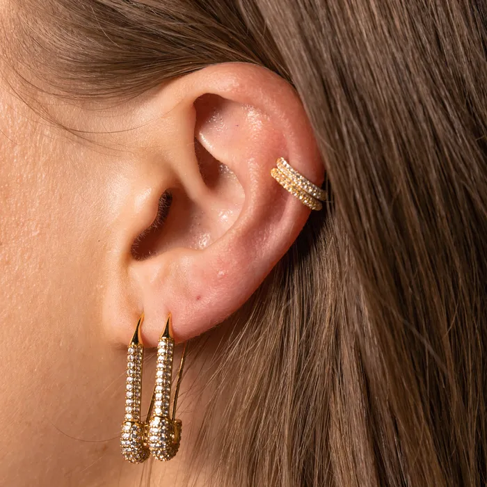 Earrings Camile Stone Paper Pin Clip Earrings