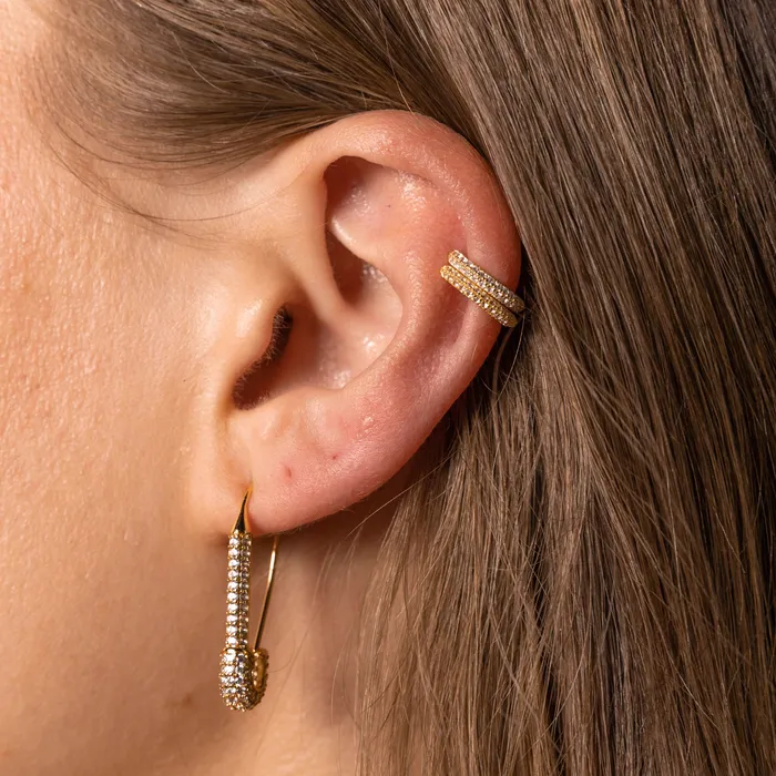 Earrings Camile Stone Paper Pin Clip Earrings