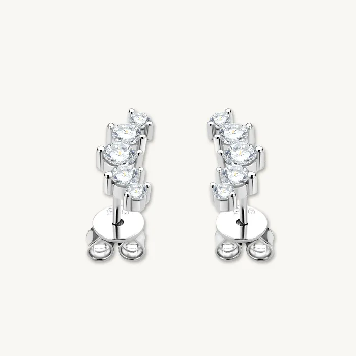 Earrings Camile Stone Smile Solitaire Moissanite Stud Earrings