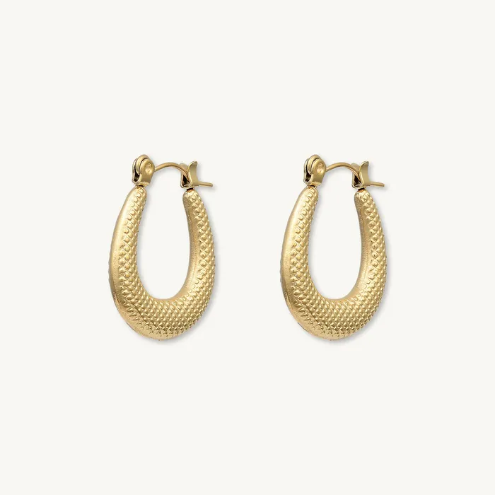 Earrings Camile Stone Thalia Statement Hoop Earrings