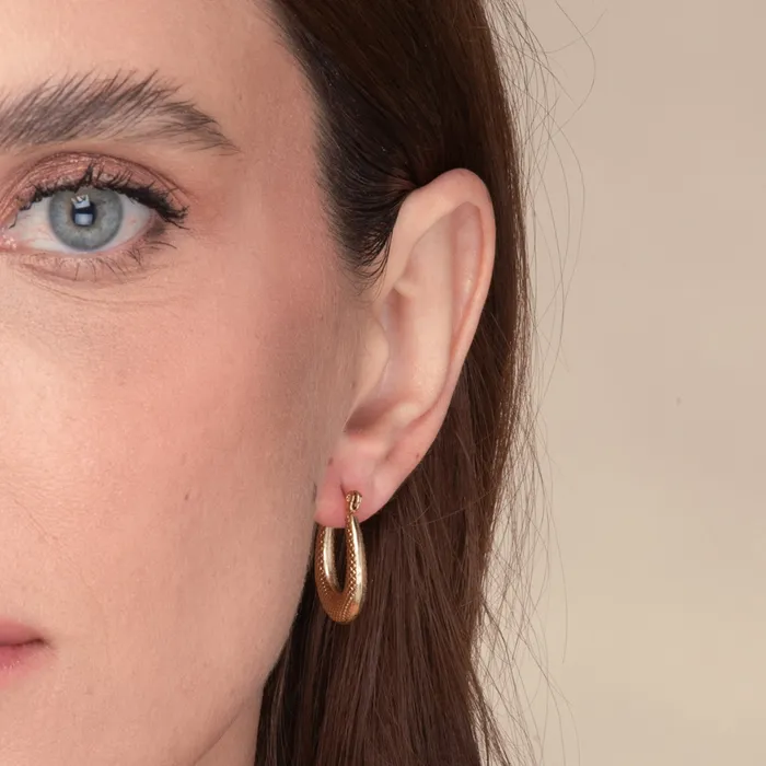 Earrings Camile Stone Thalia Statement Hoop Earrings