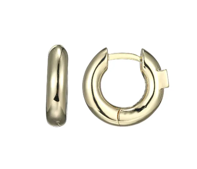 Earrings ELLE ELLE Gold Plated Simpatico Huggie Hoop Earrings SI5141