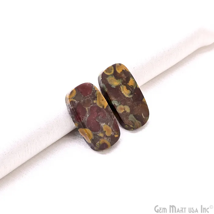Earrings GemMartUSA Fruit Jasper Octagon Shape 26x16mm Loose Gemstone For Earring Pair Earrings GemMartUSA Fruit Jasper Octagon Shape 26x16mm Loose Gemstone For Earring Pair