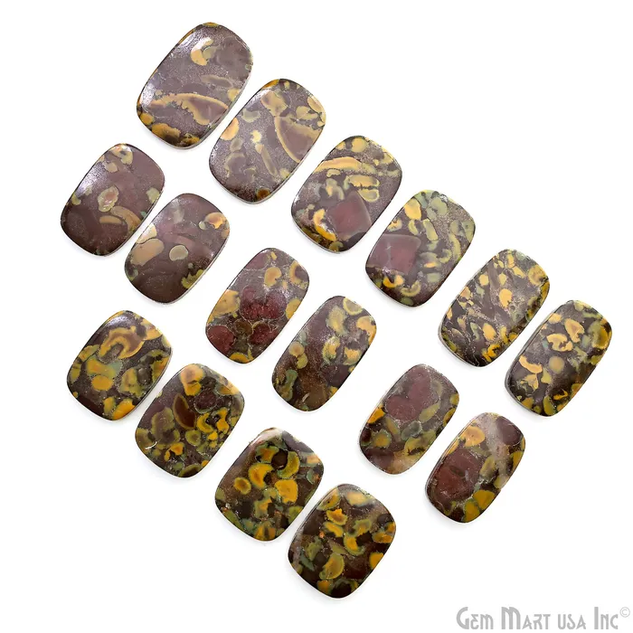 Earrings GemMartUSA Fruit Jasper Octagon Shape 26x16mm Loose Gemstone For Earring Pair