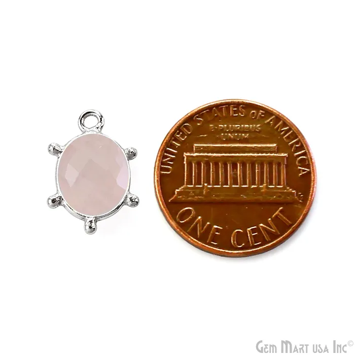 Earrings GemMartUSA Rose Quartz Oval 15x11mm Design Bezel Silver Plated Single Bail Gemstone Connector Earrings GemMartUSA Rose Quartz Oval 15x11mm Design Bezel Silver Plated Single Bail Gemstone Connector