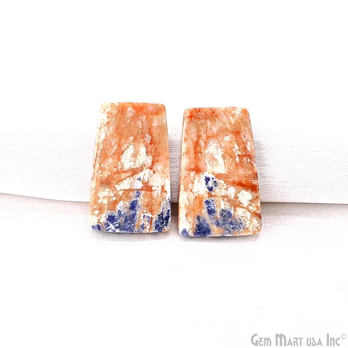 Earrings GemMartUSA Sodalite Free Form 24x15mm Loose Gemstone For Earring Pair
