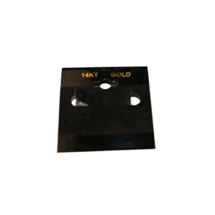 Earrings JPIDisplay 1 12W x 1 12H Black Hanging Earring Card with 14KT GOLD