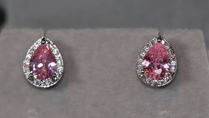 Earrings Lab Diamonds London Womens Ear Studs Pear Shape Earrings Teardrop Earrings Pink Diamond Earrings Teardrop Earrings Womens Earrings Stud Earrings