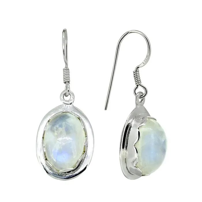 Earrings Moonstone Solid 925 Sterling Silver Dangle Earrings YoTreasure