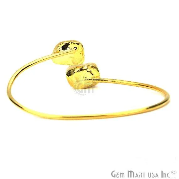 Elegant Adjustable Double Druzy Gemstone Bangle Bracelet GemMartUSA Bracelets