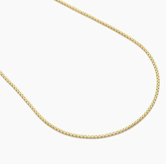 Ella Stein Ella Stein Gold or Silver Mini Petite Boxy Chain Necklace Necklaces Ella Stein Ella Stein Gold or Silver Mini Petite Boxy Chain Necklace Necklaces