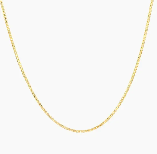 Ella Stein Ella Stein Gold or Silver Mini Petite Boxy Chain Necklace Necklaces Ella Stein Ella Stein Gold or Silver Mini Petite Boxy Chain Necklace Necklaces