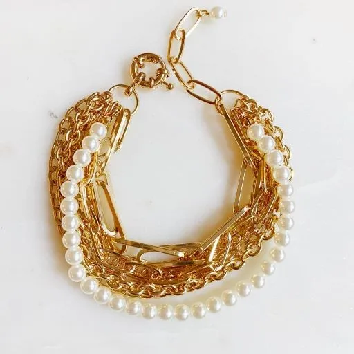 Ellison and Young Bracelets Multi Chain Pearl Bracelet