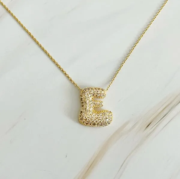 Ellison and Young Necklaces Crystal Bubble Initial Necklace