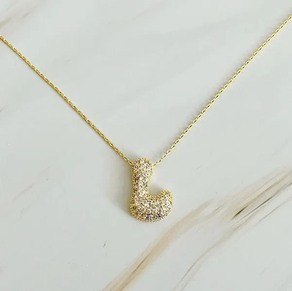 Ellison and Young Necklaces Crystal Bubble Initial Necklace